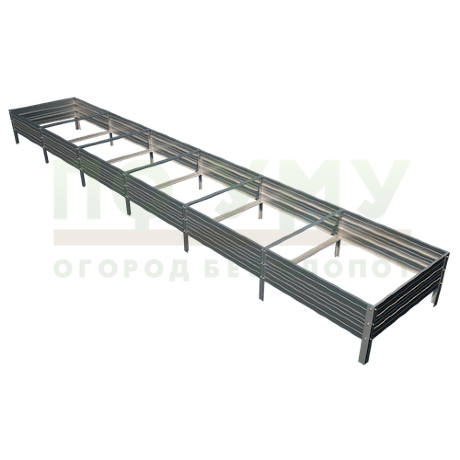 Грядка оцинкованная 0,65х6,0 м, высота 30 см в Калуге