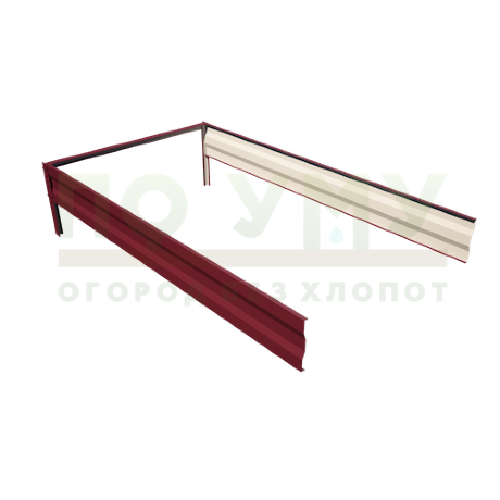 Вставка-удлинение 2,0 м, для грядки полимерным покрытием высота 20 см в Калуге